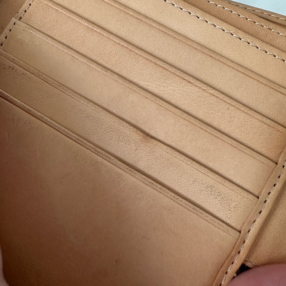 Coach Signature Brown and Tan Wallet - Picture 14 of 16